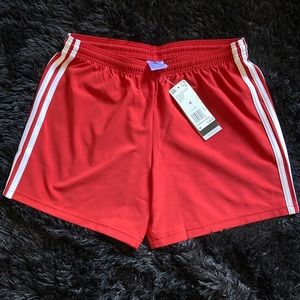 NWT Adidas Red Athletic Soccer Shorts